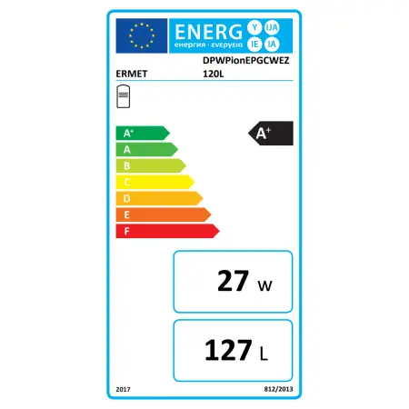 ERMET Bojler 120 litrów / Zbiornik CWU pionowy dwupłaszczowy żywicowany z wężownicą INOX
